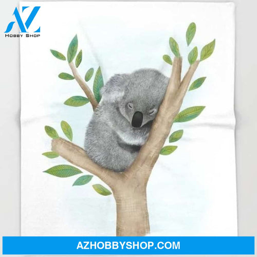 Throw Blanket | Sleeping Koala Bear by Hooray Creative -