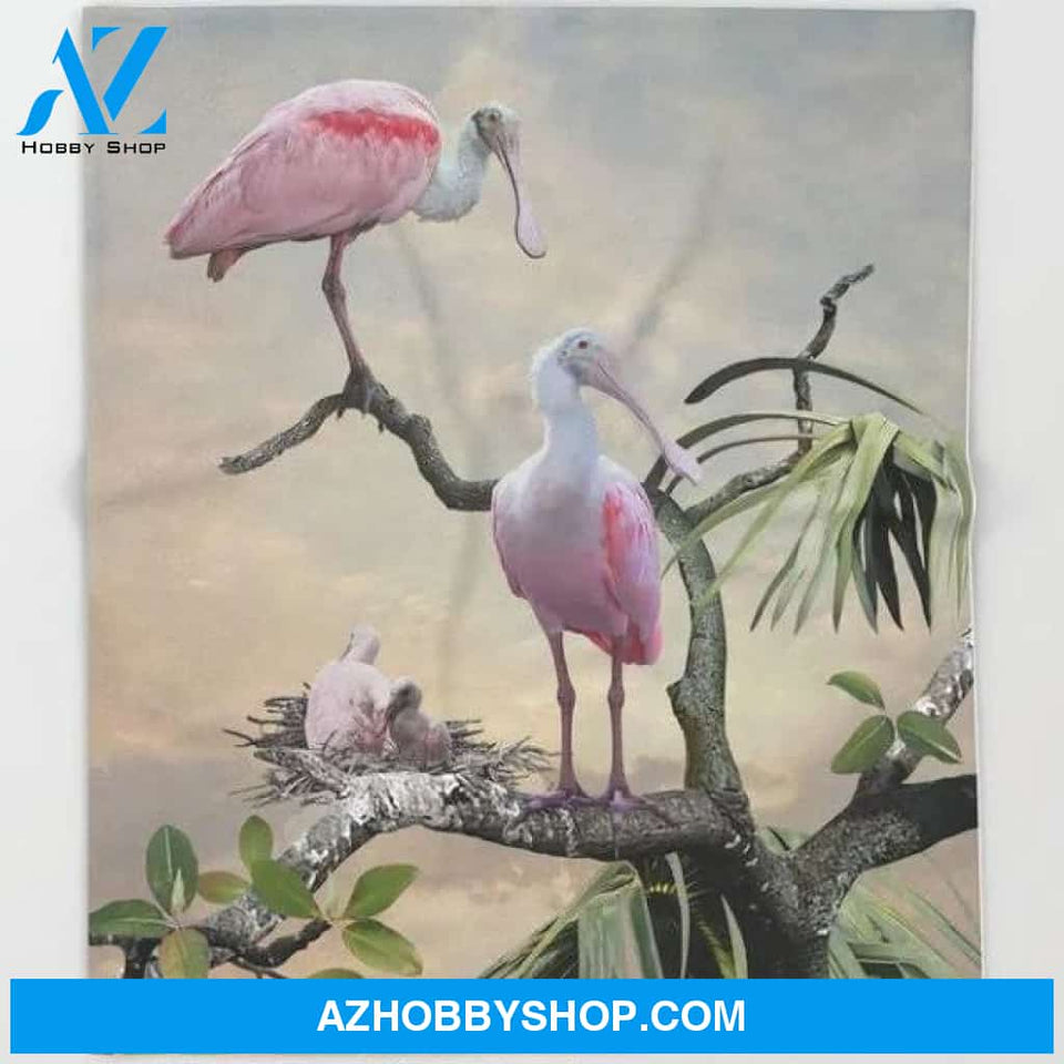 Throw Blanket | Spoonbills Of Florida
