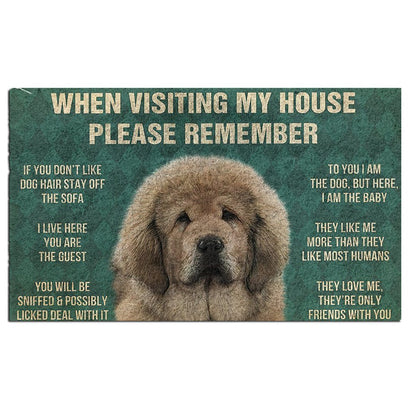 Tibetan Mastiff's Rules Doormat