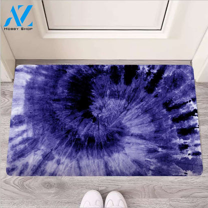 Tie Dye Blue Door Mat