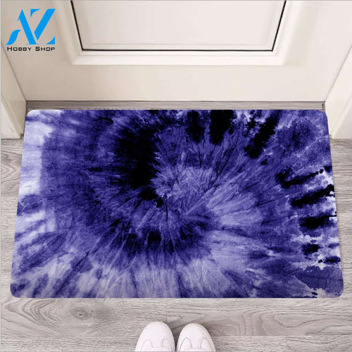 Tie Dye Blue Door Mat