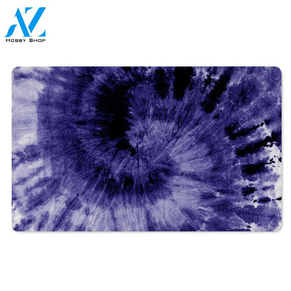 Tie Dye Blue Door Mat