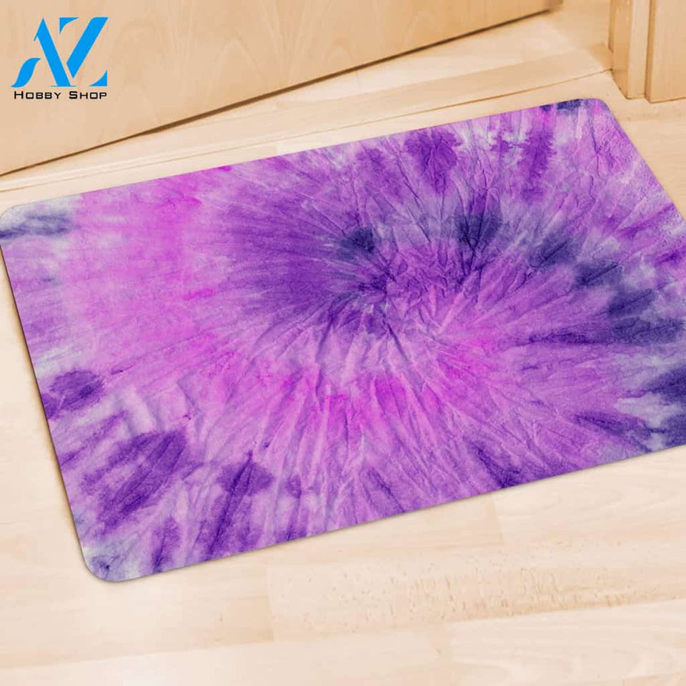 Tie Dye Purple Door Mat
