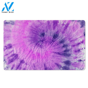 Tie Dye Purple Door Mat