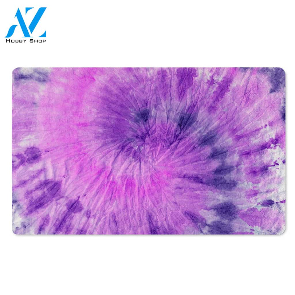 Tie Dye Purple Door Mat