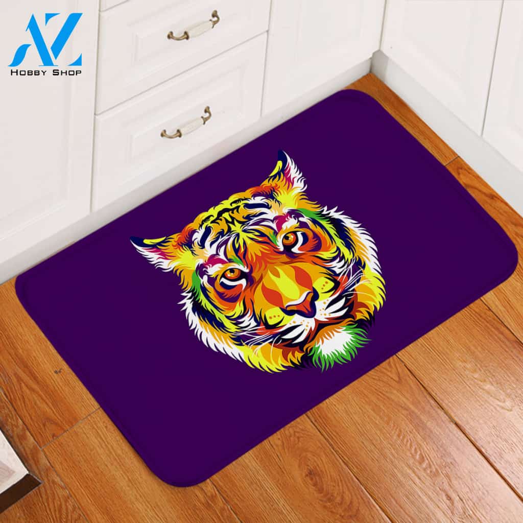 Tiger Purplish Door Mat
