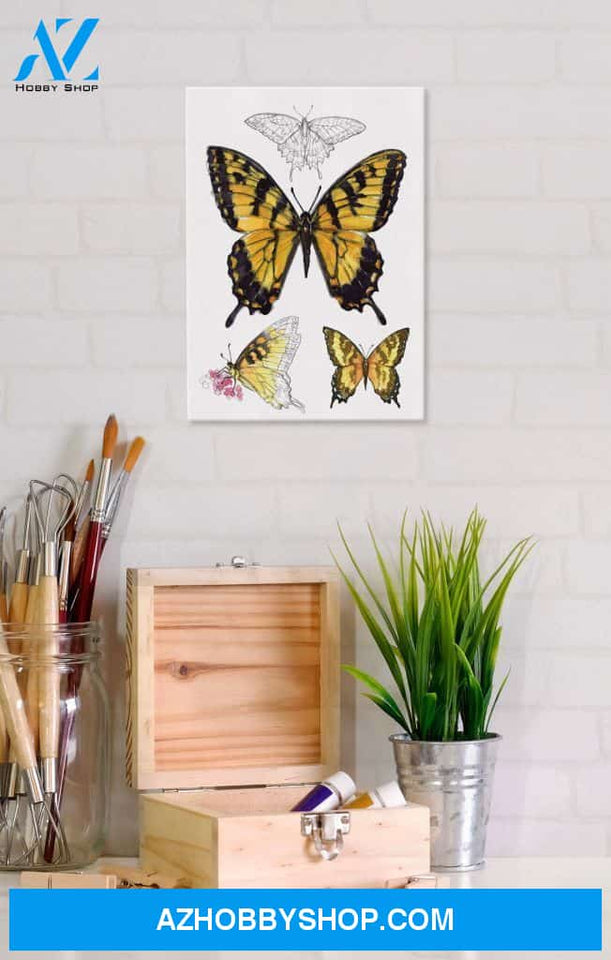 Tiger Swallowtail Butterfly 5X7 Canvas Wall Art