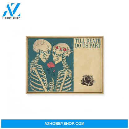 Till Death Do Us Part Skull Couple - Personalized Canvas