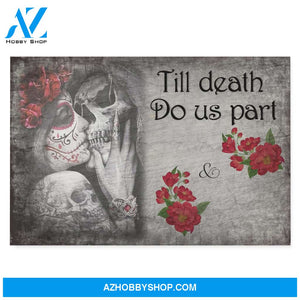 Till death do us part skull - Personalized Canvas