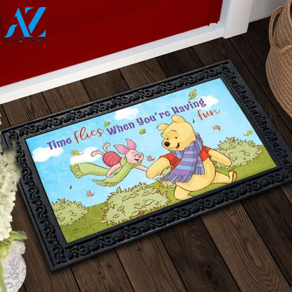 Time Flies Piglet and Pooh Doormat - 18" x 30"