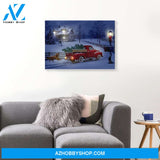 Time To Be Home Christmas Dog Canvas Wall Art