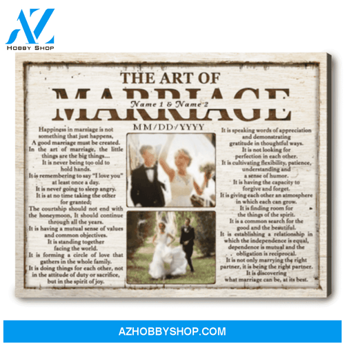 Timeless Wedding Gift For Husband The Art Of Marriage Poem Personalized Canvas Wall Art