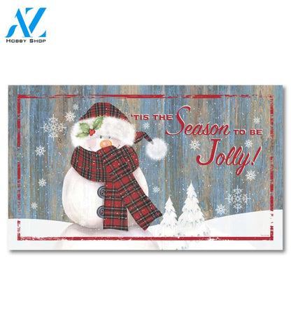 Tis the Season Snowman Doormat - 18" x 30"