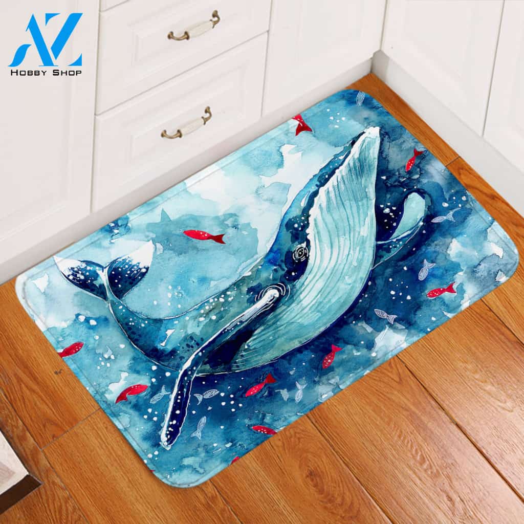 Titanical Blue Whale Door Mat