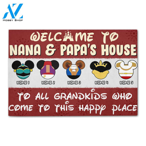 Personalized Custom Gifts Doormat Ideas For Grandma To all grandkids who come to this happy place Custom Doormat