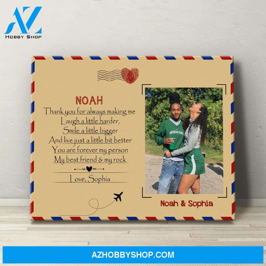 Personalized Canvas, To Bestie Thank You For Always Canvas Wall Art Gift Ideas For Friends