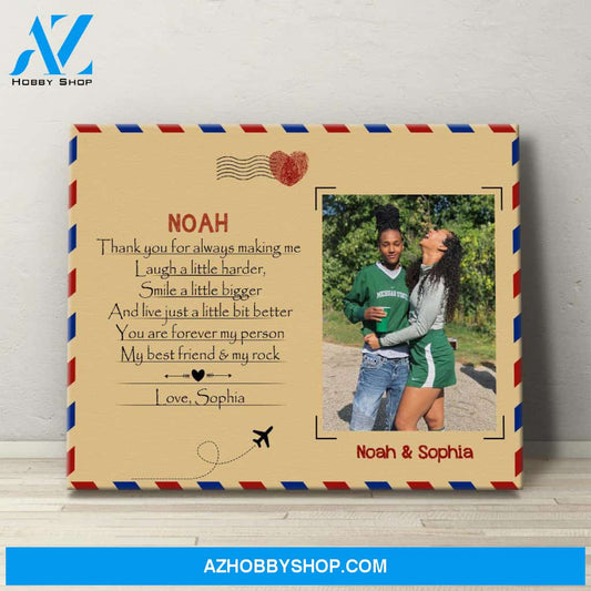 Personalized Canvas, To Bestie Thank You For Always Canvas Wall Art Gift Ideas For Friends