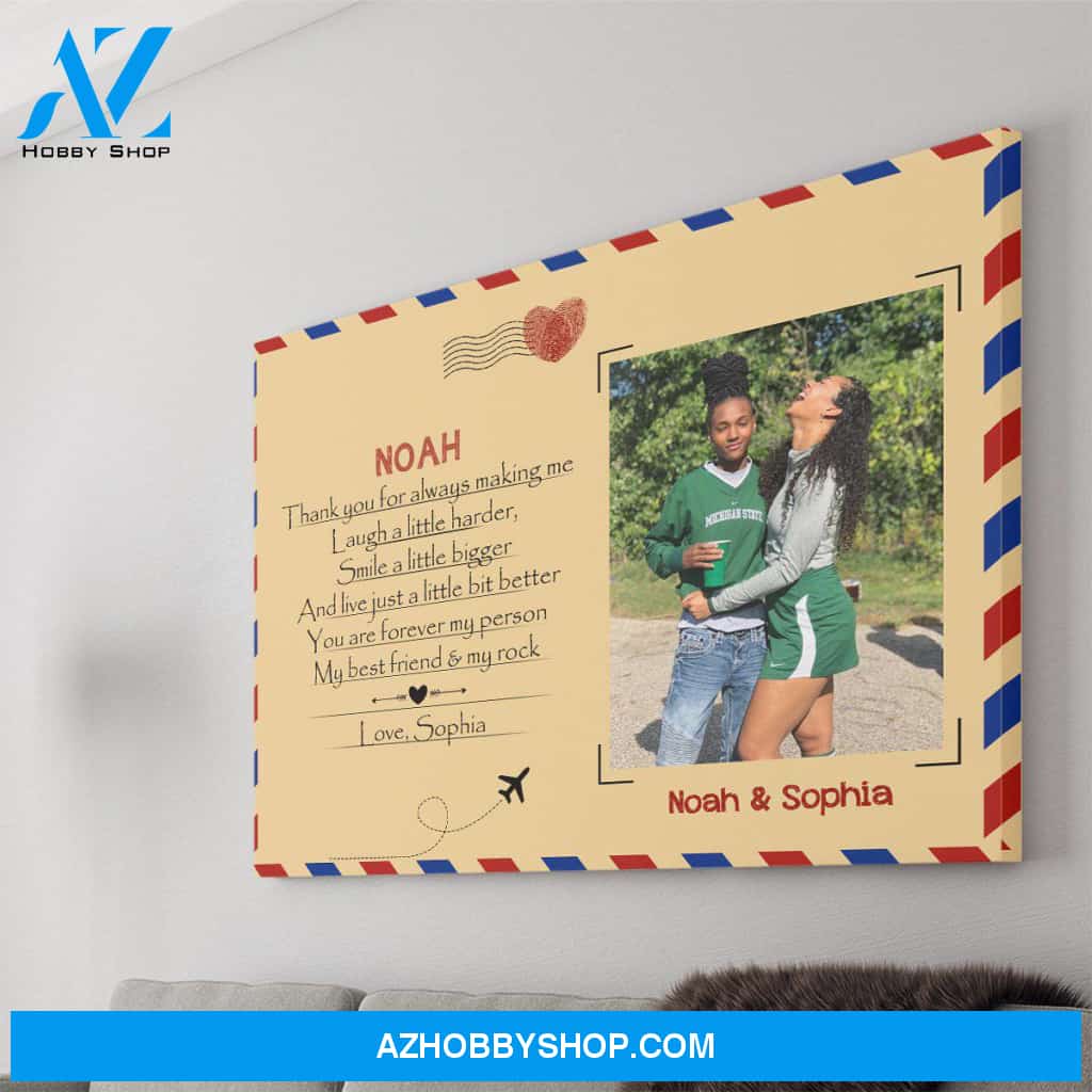 Personalized Canvas, To Bestie Thank You For Always Canvas Wall Art Gift Ideas For Friends