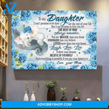 To daughter - Elephant with hydrangea - I can promise to love you for the rest of mine - Family Landscape Canvas Prints, Wall Art