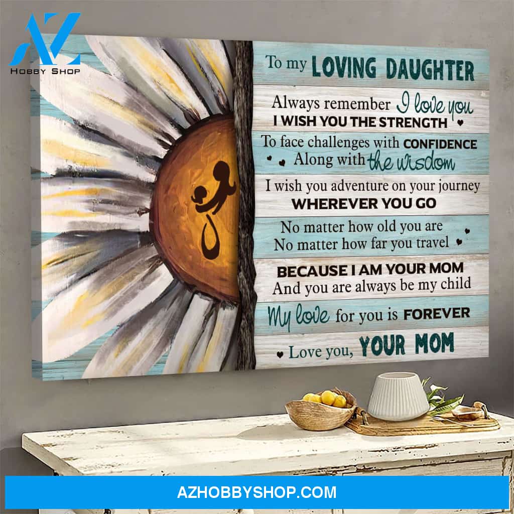 To daughter - Half of daisy - Family Landscape Canvas Prints, Wall Art