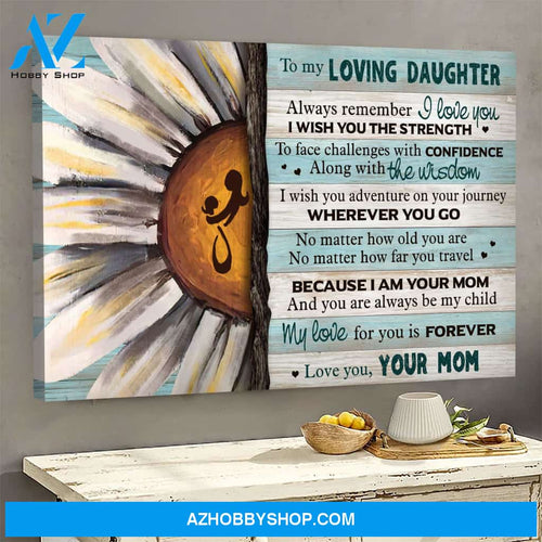 To daughter - Half of daisy - Family Landscape Canvas Prints, Wall Art