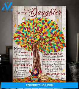 To daughter - Life gave me the love of you - Family Portrait Canvas Prints - Wall Art