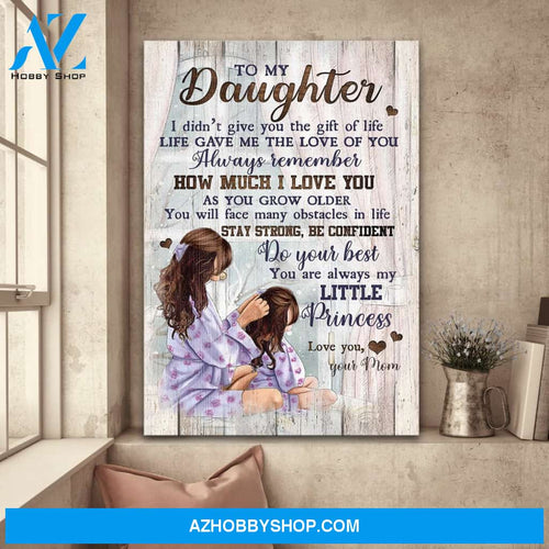 To Daughter - You are always my little princess - Family Portrait Canvas Prints - Wall Art