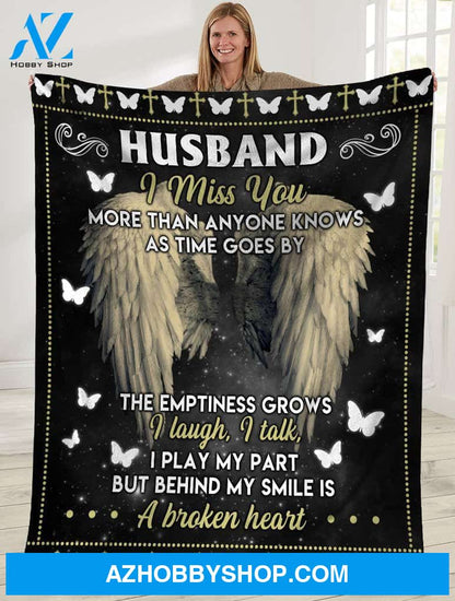 Personalized To Husband Fleece Blanket I Miss You More Than Anyone Knows Great Customized Gift For Birthday Christmas Thanksgiving