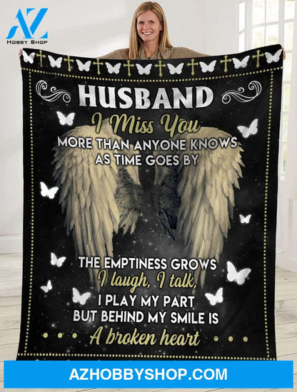 Personalized To Husband Fleece Blanket I Miss You More Than Anyone Knows Great Customized Gift For Birthday Christmas Thanksgiving