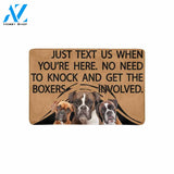 TO KNOCK AND GET THE BOXERS INVOLVED Doormat 23.6" x 15.7" | Welcome Mat | House Warming Gift