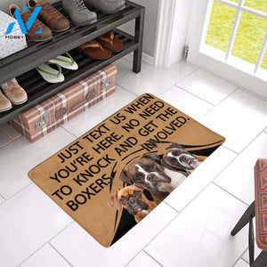 TO KNOCK AND GET THE BOXERS INVOLVED Doormat 23.6" x 15.7" | Welcome Mat | House Warming Gift