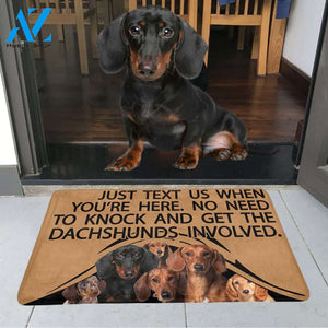 TO KNOCK AND GET THE DACHSHUNDS INVOLVED Doormat 23.6" x 15.7" | Welcome Mat | House Warming Gift