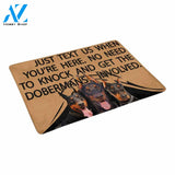 TO KNOCK AND GET THE DOBERMANS INVOLVED Doormat 23.6" x 15.7" | Welcome Mat | House Warming Gift