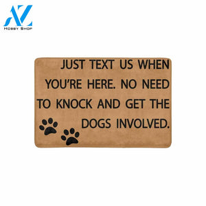 TO KNOCK AND GET THE DOGS INVOLVED Doormat 23.6" x 15.7" | Welcome Mat | House Warming Gift