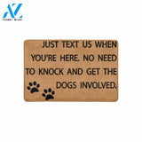 TO KNOCK AND GET THE DOGS INVOLVED Doormat 23.6" x 15.7" | Welcome Mat | House Warming Gift