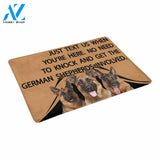 TO KNOCK AND GET THE GERMAN SHEPHERDS INVOLVED Doormat 23.6" x 15.7" | Welcome Mat | House Warming Gift