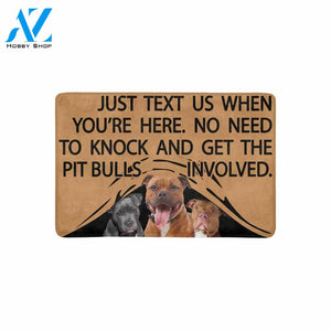TO KNOCK AND GET THE PIT BULLS INVOLVED Doormat 23.6" x 15.7" | Welcome Mat | House Warming Gift