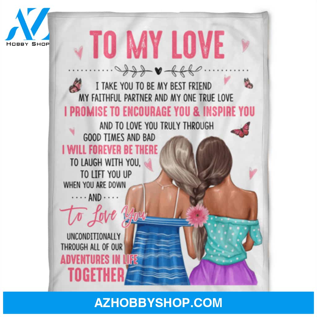 To Love You, LGBT, Fleece Banket.Home Decor Bedding Couch Sofa Soft and Comfy Cozy