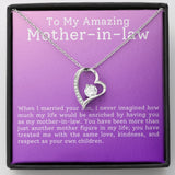 To My Amazing Mother In Law Forever Love Heart Necklace