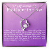 To My Amazing Mother In Law Forever Love Heart Necklace