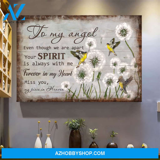 To my angel - Your spirit is forever in my heart Heaven Landscape Canvas Prints - Wall Art