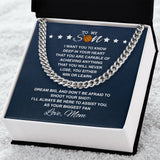 To My Basketball Son - Shoot Your Shot - Love, Mom, Cuban Link Chain