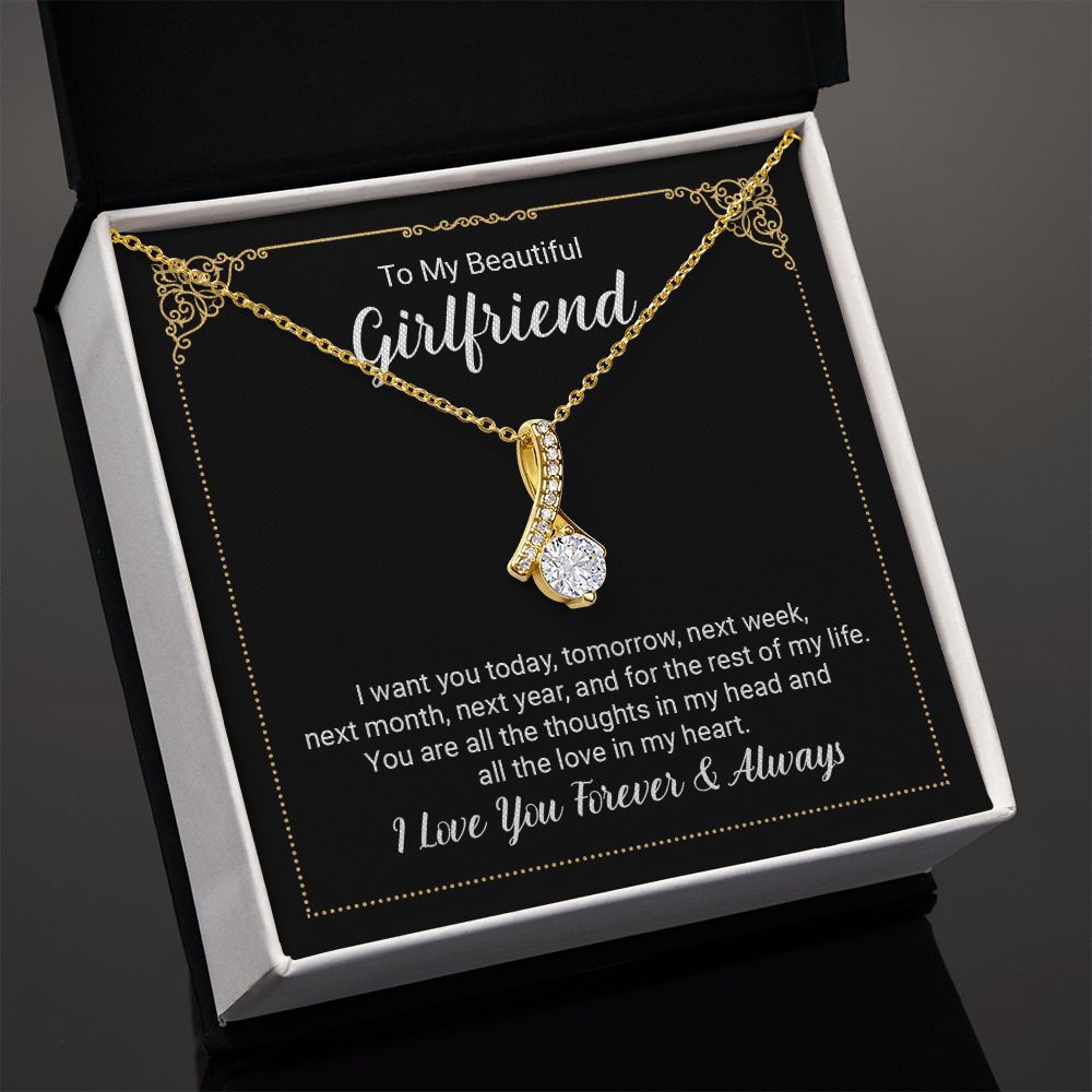 To My Beautiful Girlfriend Always And Forever Alluring Beauty Necklace