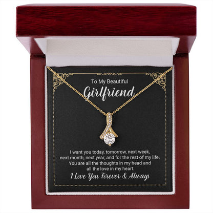 To My Beautiful Girlfriend Always And Forever Alluring Beauty Necklace