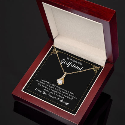 To My Beautiful Girlfriend Always And Forever Alluring Beauty Necklace
