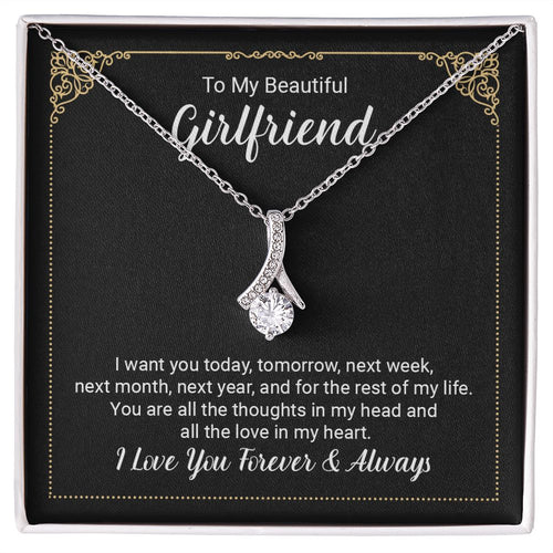 To My Beautiful Girlfriend Always And Forever Alluring Beauty Necklace