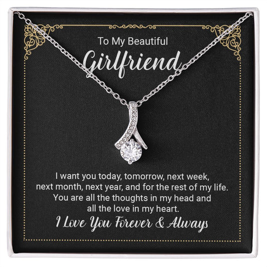 To My Beautiful Girlfriend Always And Forever Alluring Beauty Necklace
