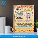 Personalized Cavnas,To My Bestie Autumn Maple Tree Canvas Wall Art Gift For Best Friends,Birthday,Anniversary