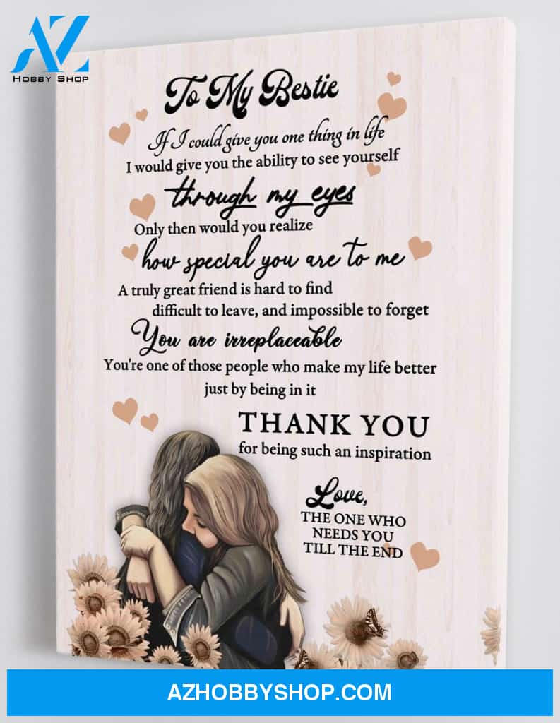 To My Bestie - Best Friends Framed Canvas Gift FF002