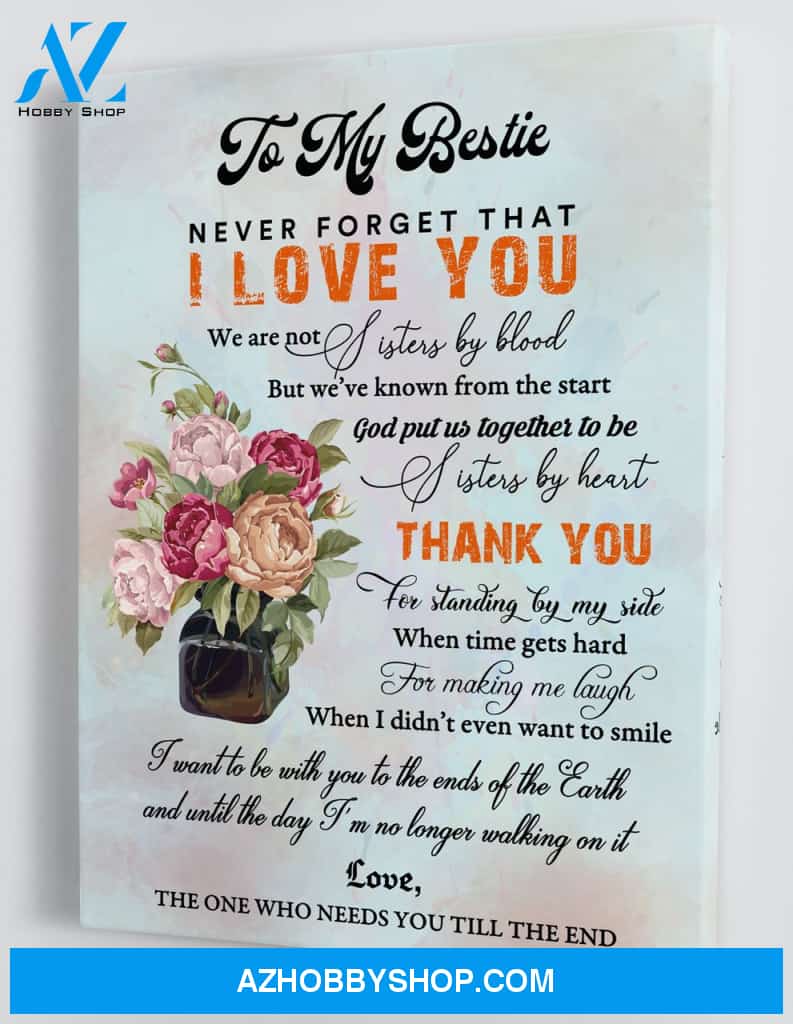 To My Bestie - Best Friends Framed Canvas Gift FF006